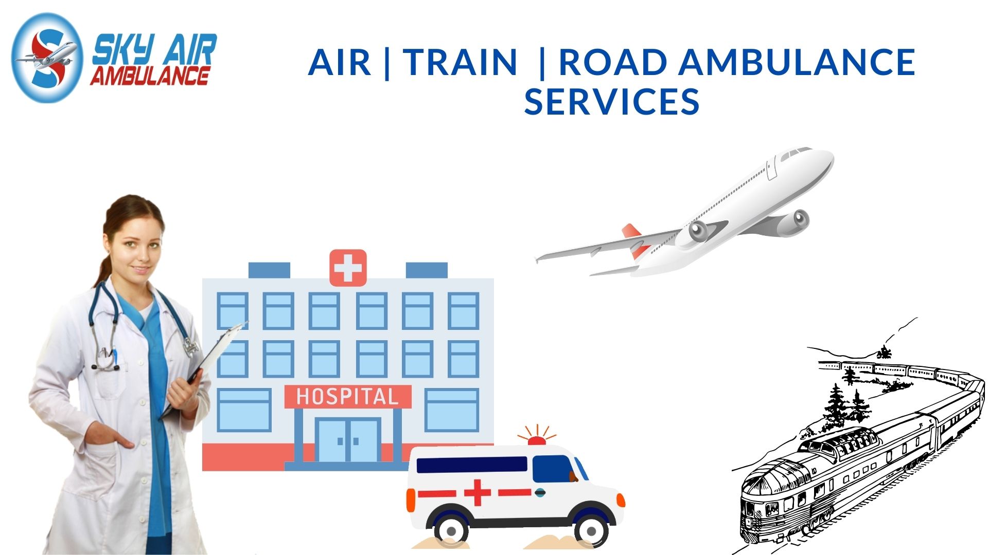 Sky Train Ambulance Service in Patna with Meticulous Medical Transport at Low Cost