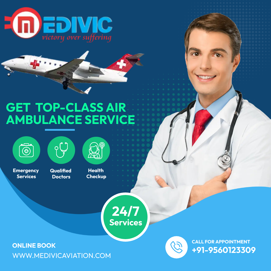 Utilize Life Support Charter Air Ambulance in Bangalore by Medivic