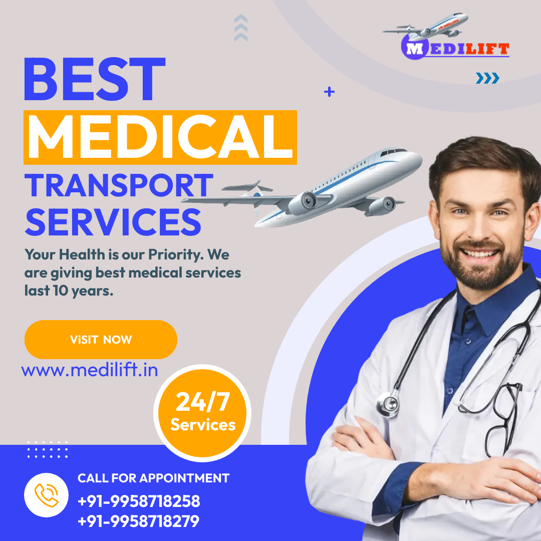 Take Air Ambulance Service in Mumbai by Medilift with All Top Medical Tools